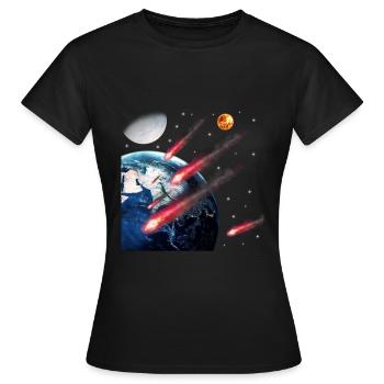 espace - T-shirt Femme - noir - Devant - AI Model Female 172 dark (172cm)