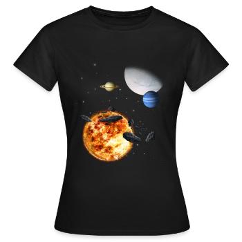 Univers - T-shirt Femme - noir - Devant - AI Model Female 172 dark (172cm)