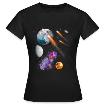 Univers - T-shirt Femme - noir - Devant - AI Model Female 172 dark (172cm)