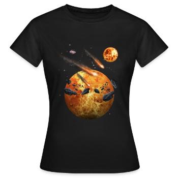 Weltraum - Frauen T-Shirt - Schwarz - Vorne - AI Model Female 172 dark (172cm)
