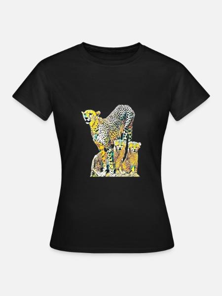 Gepard - Frauen T-Shirt - Schwarz