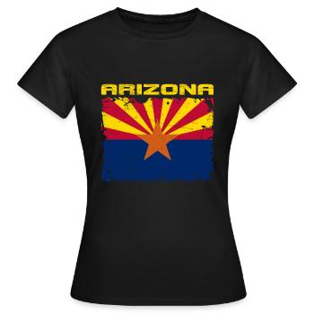 Arizona Flagge - Frauen T-Shirt - Schwarz - Vorne - AI Model Female 172 dark (172cm)
