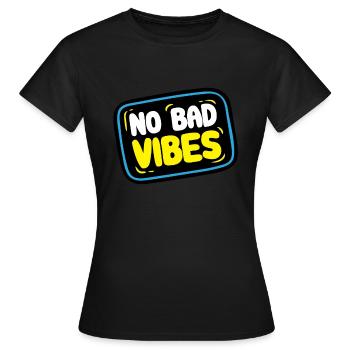 Pas de Schenke Vibes - Vibes Sticker - T-shirt Femme - noir - Devant - AI Model Female 172 dark (172cm)
