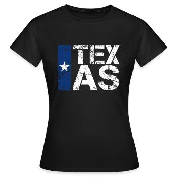 Texas - T-shirt Femme - noir - Devant - AI Model Female 172 dark (172cm)