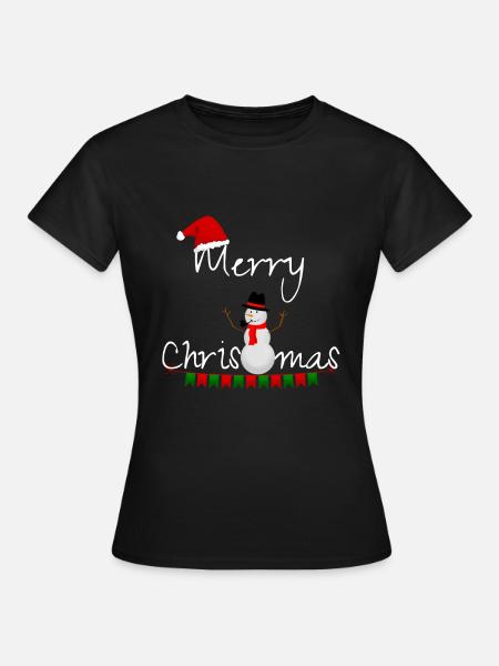 Frohe Weihnachten Frohe Weihnachten Frohe Weihnachten - Frauen T-Shirt - Schwarz