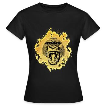 Singe - T-shirt Femme - noir - Devant - AI Model Female 172 dark (172cm)