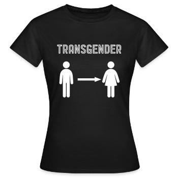 Transgender - Frauen T-Shirt - Schwarz - Vorne - AI Model Female 172 dark (172cm)