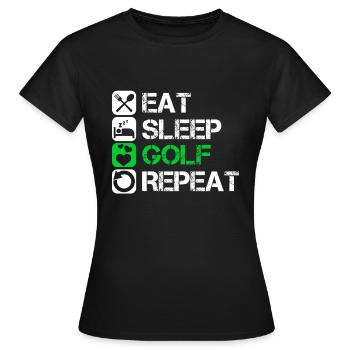 Golf Golfer Golfplatz Golfball - Frauen T-Shirt - Schwarz - Vorne - AI Model Female 172 dark (172cm)