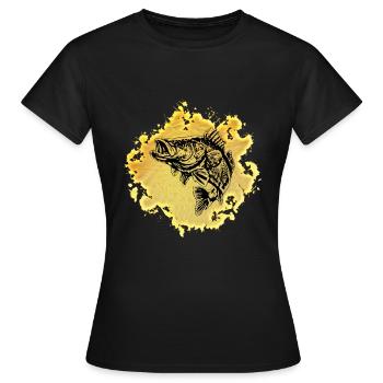 Saumons - T-shirt Femme - noir - Devant - AI Model Female 172 dark (172cm)