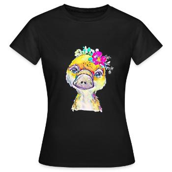 Schnabeltier - Frauen T-Shirt - Schwarz - Vorne - AI Model Female 172 dark (172cm)