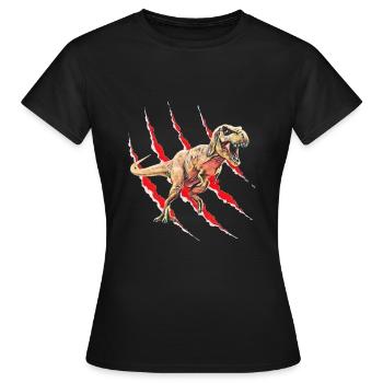 Tyrannosaurus Rex - Frauen T-Shirt - Schwarz - Vorne - AI Model Female 172 dark (172cm)