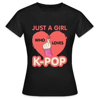 K-Pop - T-shirt Femme - noir - Devant - AI Model Female 172 dark (172cm)