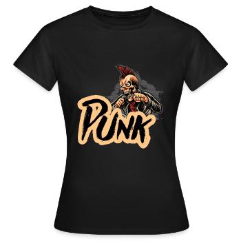 Punk punk punker punk-rock - T-shirt Femme - noir - Devant - AI Model Female 172 dark (172cm)