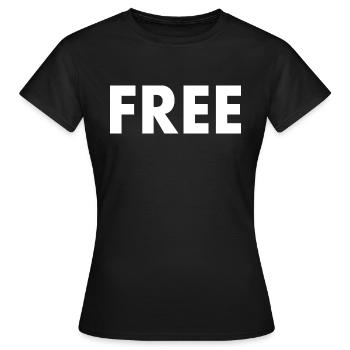 Free - Women's T-Shirt - black - Front - AI Model Female 172 dark (172cm)