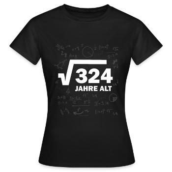 18. Geburtstag 18 Mathe Mathematik Wurzel rechnen - Frauen T-Shirt - Schwarz - Vorne - AI Model Female 172 dark (172cm)