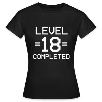 birthday 18 gift party of legal age birthday - Women's T-Shirt - black - Front - AI Model Female 172 dark (172cm)