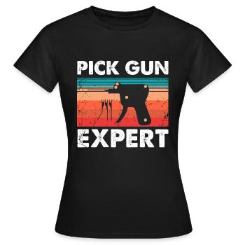 Conception de serrure de service de déverrouillage expert en serrure - T-shirt Femme - noir - Devant - AI Model Female 172 dark (172cm)