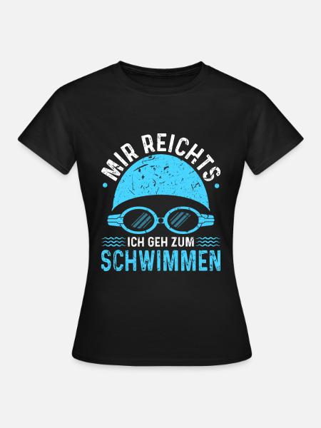 Schwimm - Frauen T-Shirt - Schwarz