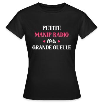 Petite Manip Radio - T-shirt Femme - noir - Devant - AI Model Female 172 dark (172cm)
