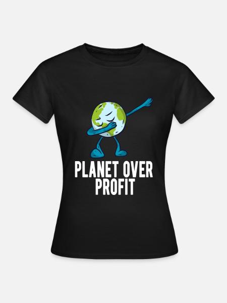 Klimaschutz - Frauen T-Shirt - Schwarz