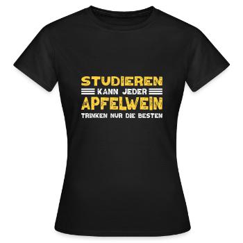 Apfelwein - Frauen T-Shirt - Schwarz - Vorne - AI Model Female 172 dark (172cm)