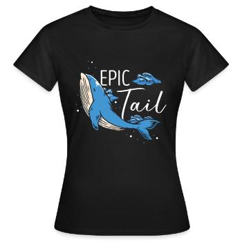 Orca Beobachtung für Buckelwale und Meerwale - Frauen T-Shirt - Schwarz - Vorne - AI Model Female 172 dark (172cm)
