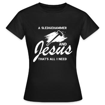 House demolition and house renovation - Women's T-Shirt - black - Front - AI Model Female 172 dark (172cm)