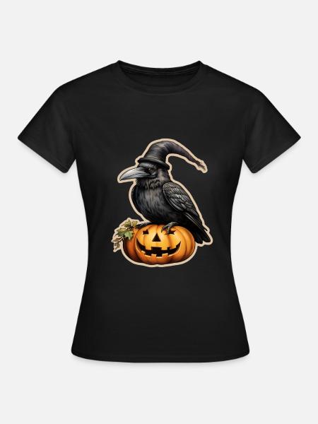 Halloween Rabe 3 - Frauen T-Shirt - Schwarz