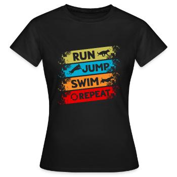 Sports nautiques pour chiens et sports nautiques pour chiens - T-shirt Femme - noir - Devant - AI Model Female 172 dark (172cm)