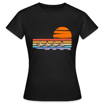 Rudern Frauen Vierer ohne Steuermann - Frauen T-Shirt - Schwarz - Vorne - AI Model Female 172 dark (172cm)
