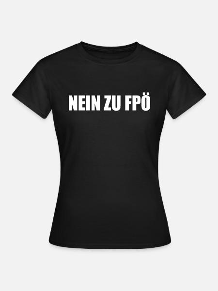 Nein zu fpö - Frauen T-Shirt - Schwarz