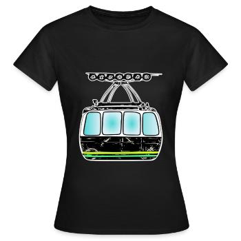 Cable car gondola cable car fan - Women's T-Shirt - black - Front - AI Model Female 172 dark (172cm)