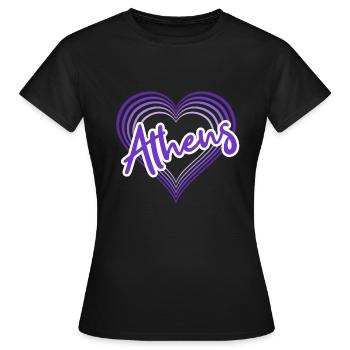 Athen - Frauen T-Shirt - Schwarz - Vorne - AI Model Female 172 dark (172cm)