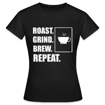 Barista Saying Coffee Coffeeshop Papa - Women's T-Shirt - black - Front - AI Model Female 172 dark (172cm)