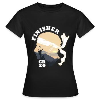 Randonnée Finisher GR20 corse randonneurs - T-shirt Femme - noir - Devant - AI Model Female 172 dark (172cm)