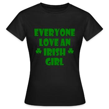 everyone loves an irish girl - T-shirt Femme - noir - Devant - AI Model Female 172 dark (172cm)