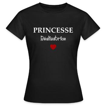 Princesse Réalisatrice - T-shirt Femme - noir - Devant - AI Model Female 172 dark (172cm)
