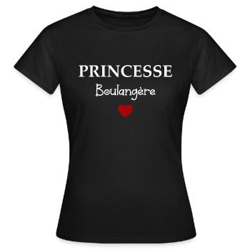 Princesse boulangère - T-shirt Femme - noir - Devant - AI Model Female 172 dark (172cm)