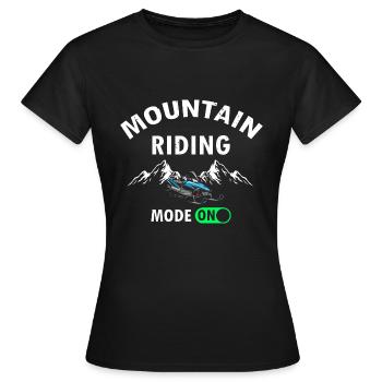 Conception de motoneigistes et de motoneiges - T-shirt Femme - noir - Devant - AI Model Female 172 dark (172cm)