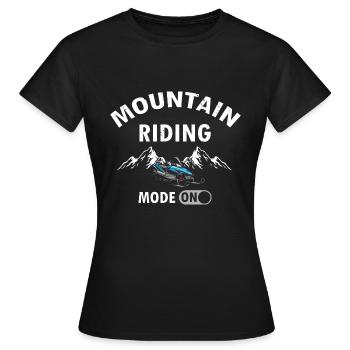 Motoneige et Skidoo Design - T-shirt Femme - noir - Devant - AI Model Female 172 dark (172cm)