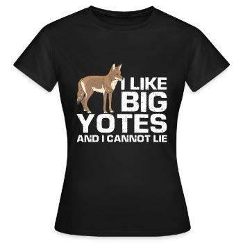 Conception de coyote pour les réacteurs de coyote - T-shirt Femme - noir - Devant - AI Model Female 172 dark (172cm)