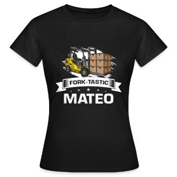 Lagerarbeiter für Staplerfahrer und Gabelstapler - Frauen T-Shirt - Schwarz - Vorne - AI Model Female 172 dark (172cm)
