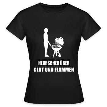 BBQ - Frauen T-Shirt - Schwarz - Vorne - AI Model Female 172 dark (172cm)