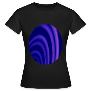 Fraktal Ringe Oval - Frauen T-Shirt - Schwarz - Vorne - AI Model Female 172 dark (172cm)