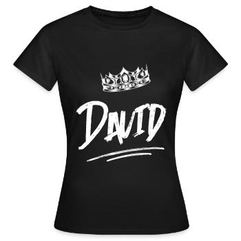 David - Frauen T-Shirt - Schwarz - Vorne - AI Model Female 172 dark (172cm)