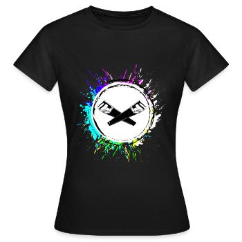 Symbole de l’icône de la scie - T-shirt Femme - noir - Devant - AI Model Female 172 dark (172cm)
