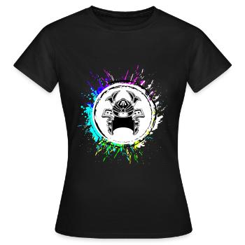 Casque de samouraï - T-shirt Femme - noir - Devant - AI Model Female 172 dark (172cm)