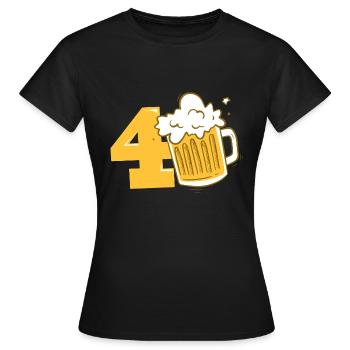 40 años regalo de cumpleaños 40 años - Camiseta mujer - negro - delante - AI Model Female 172 dark (172cm)
