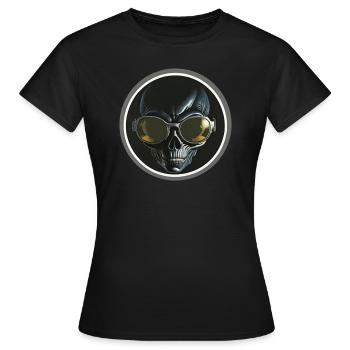 They live - Women's T-Shirt - black - Front - AI Model Female 172 dark (172cm)