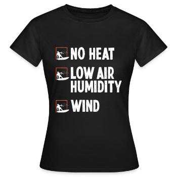 Kiteboarder Kitesurfing Kitesurf Wind Kiteboard - T-shirt Femme - noir - Devant - AI Model Female 172 dark (172cm)